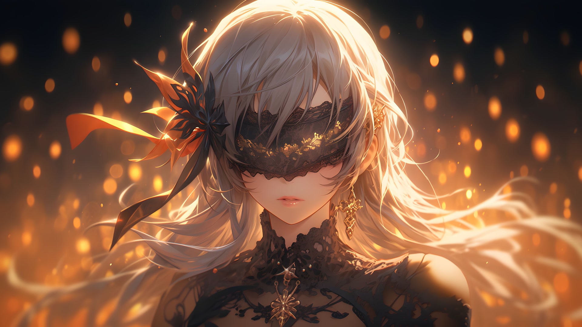 金发少女蒙眼舞
