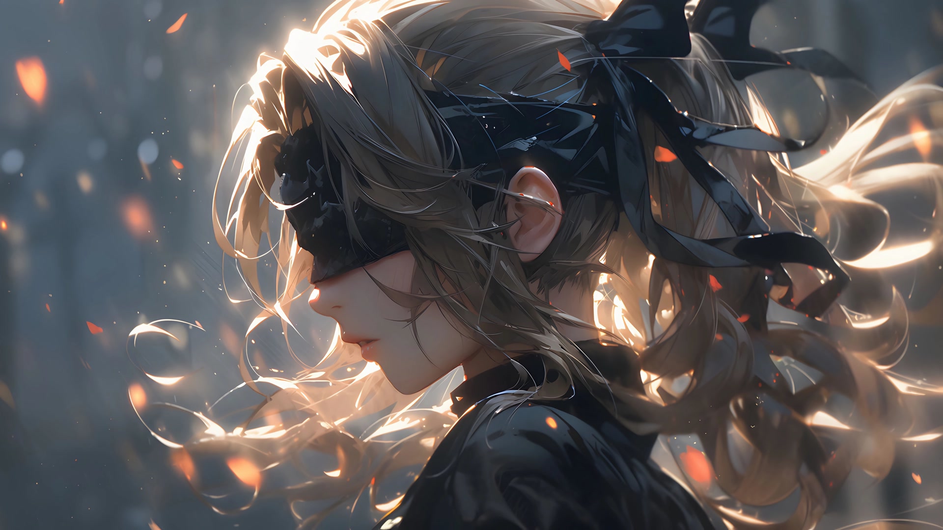 2B 蒙眼侧颜图
