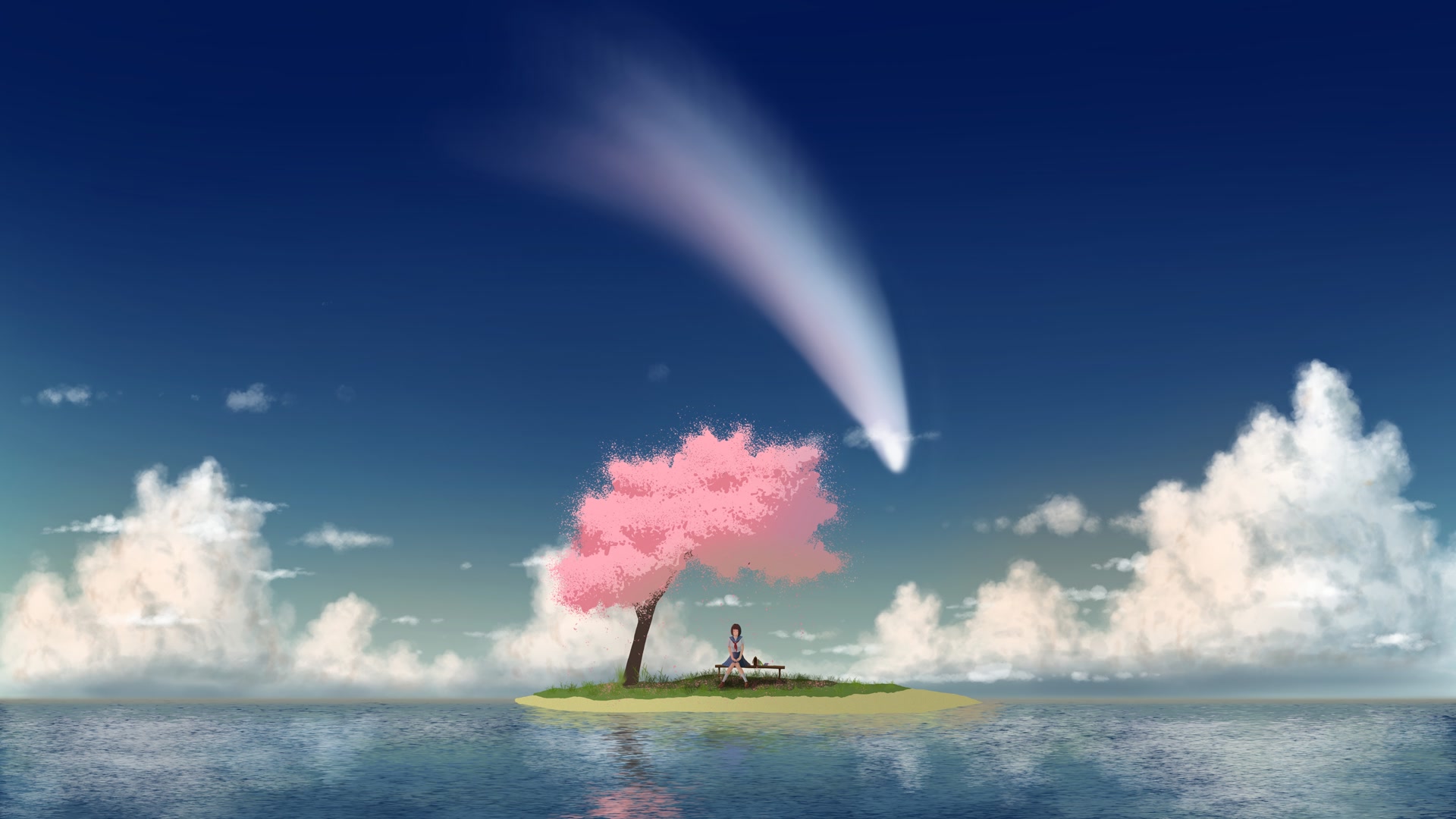 孤岛樱花流星