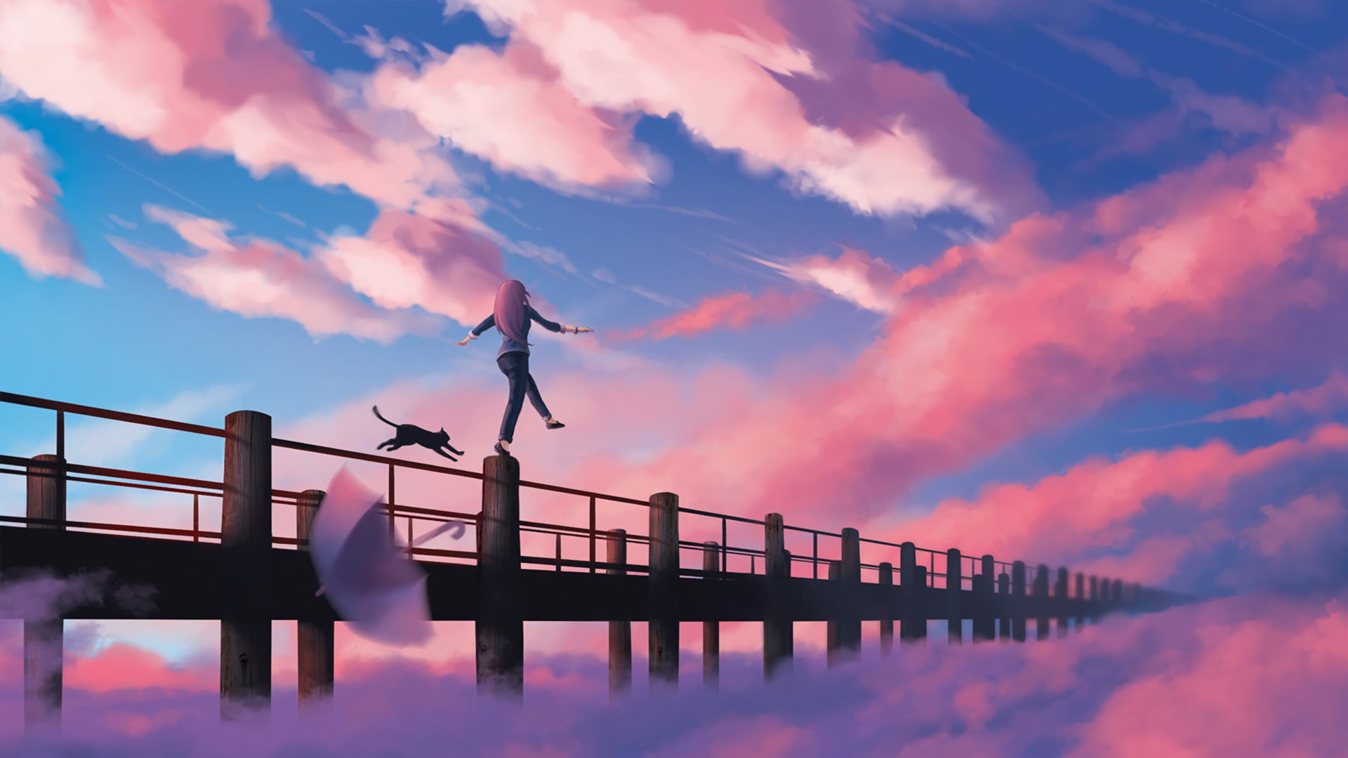 少女云端漫步
