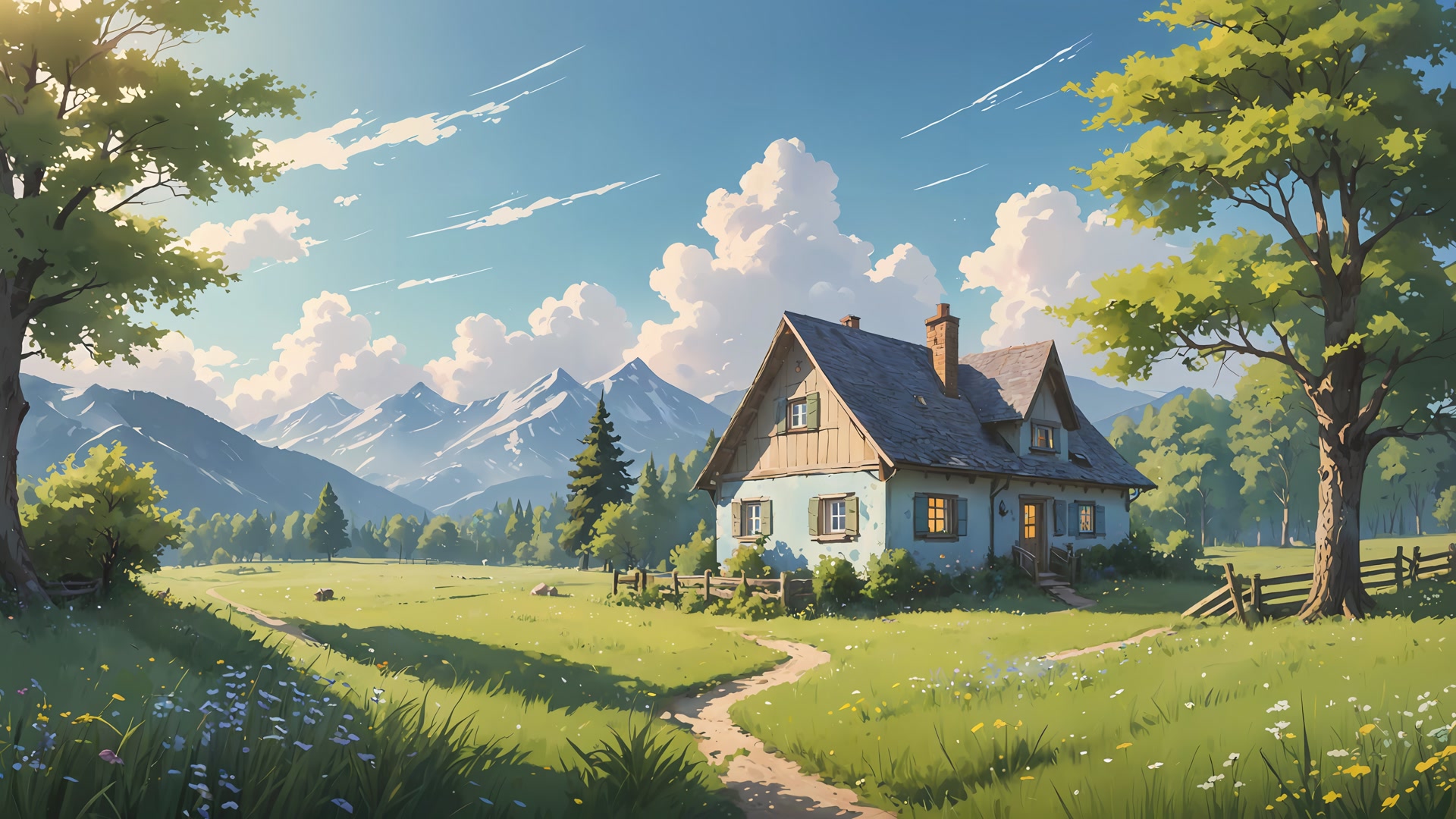 山间田园小屋