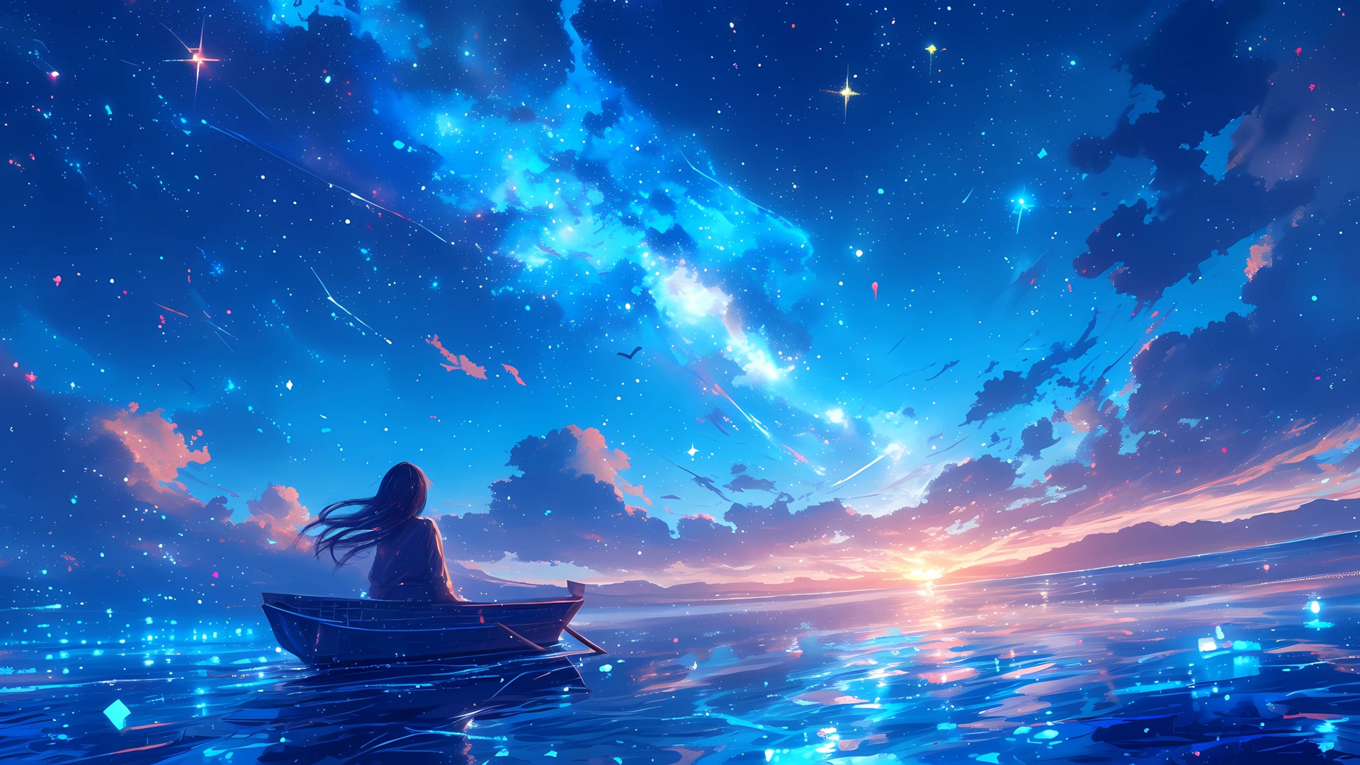 星空下的孤舟