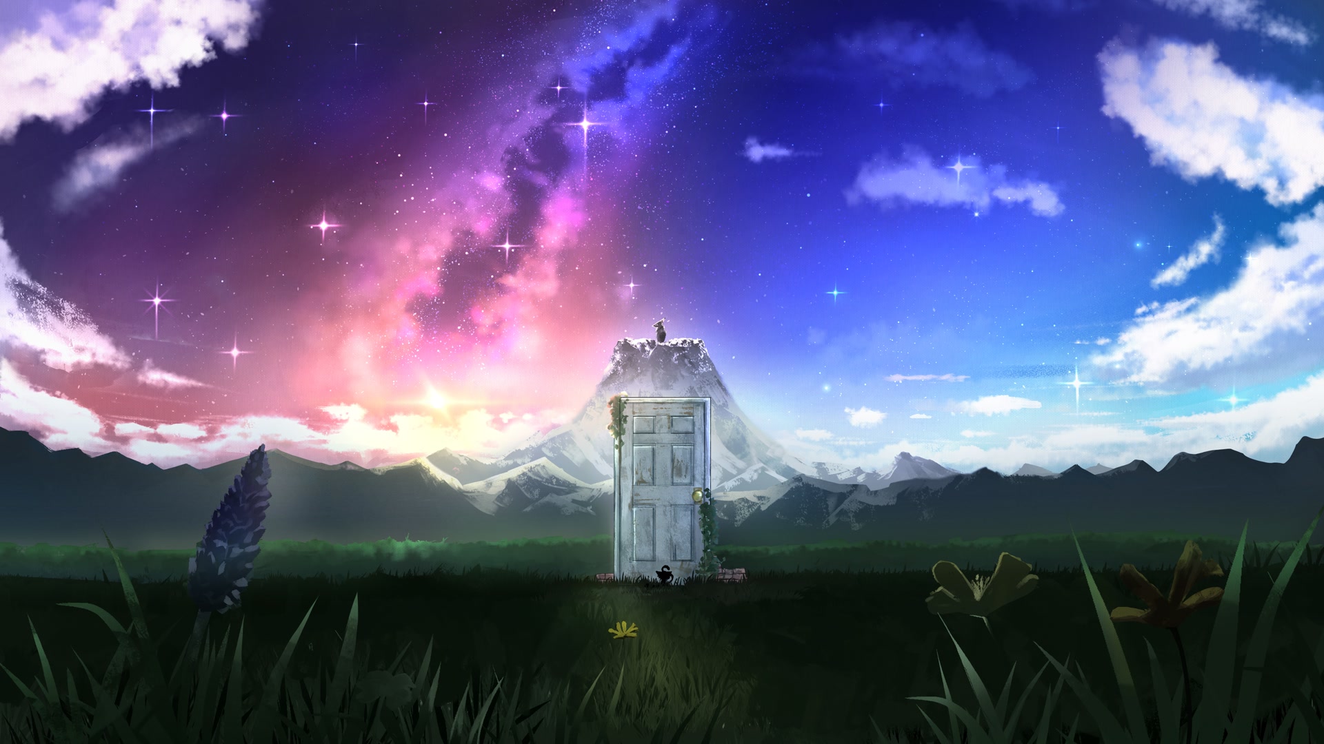 星空下的旧门