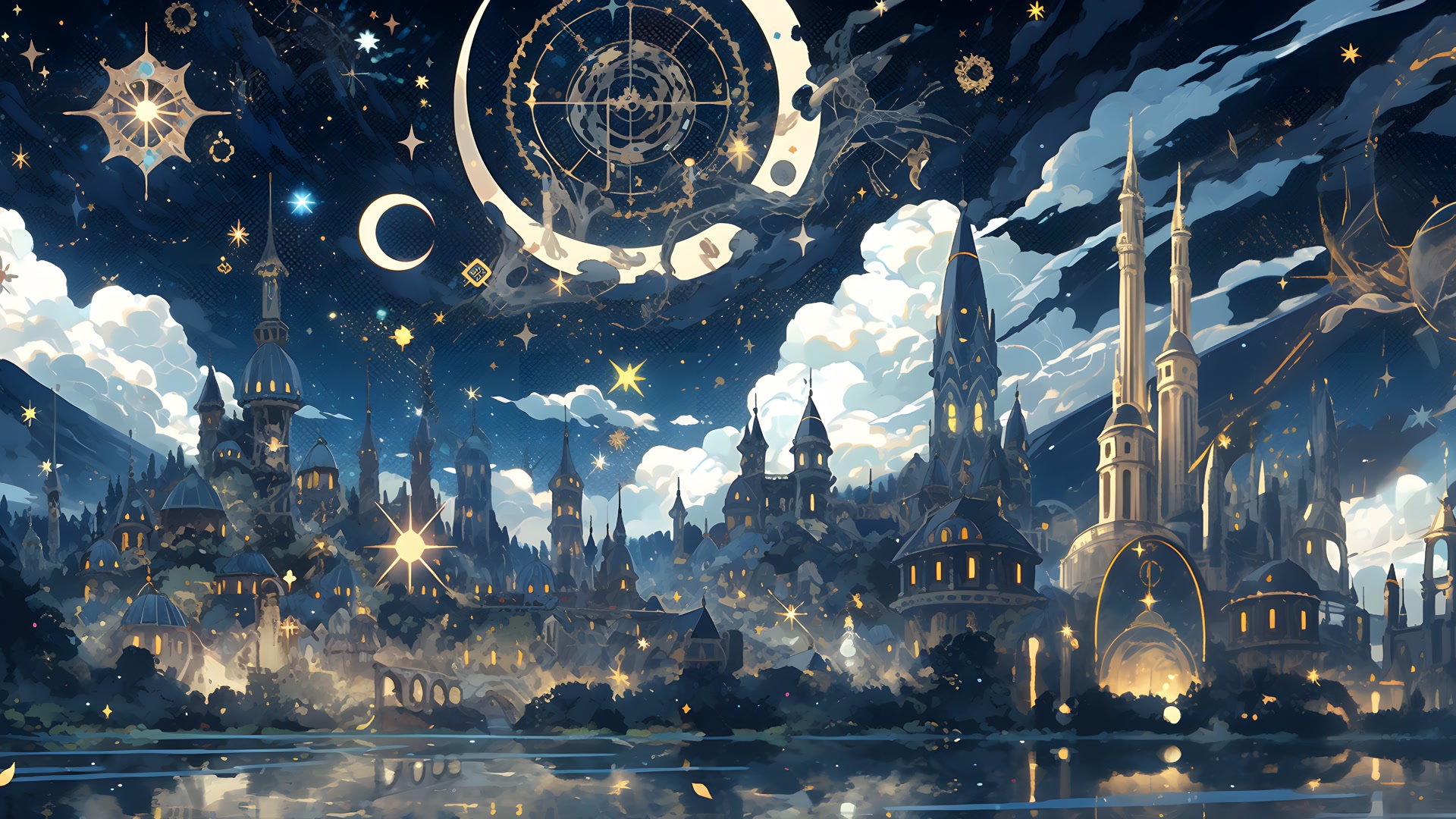 星空下的梦幻城堡