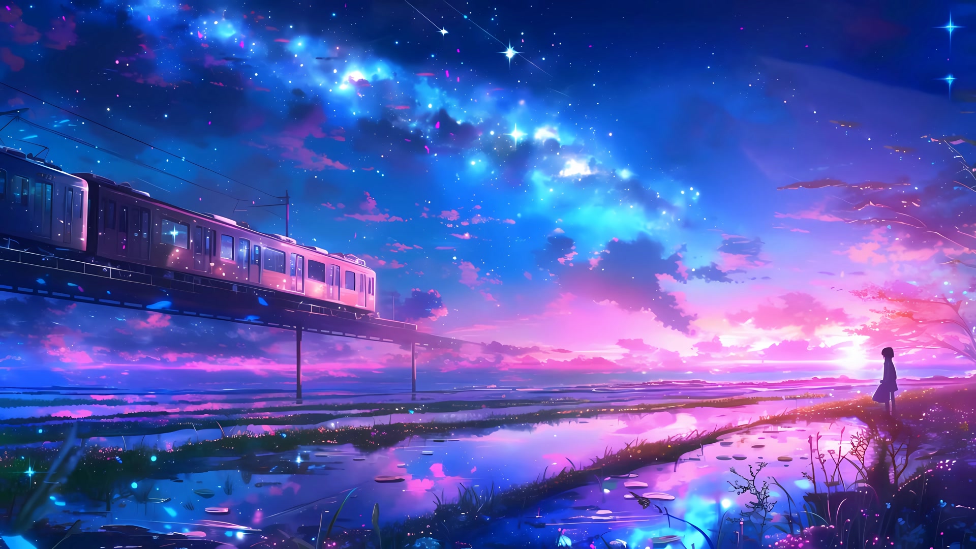 星空列车驶向远方