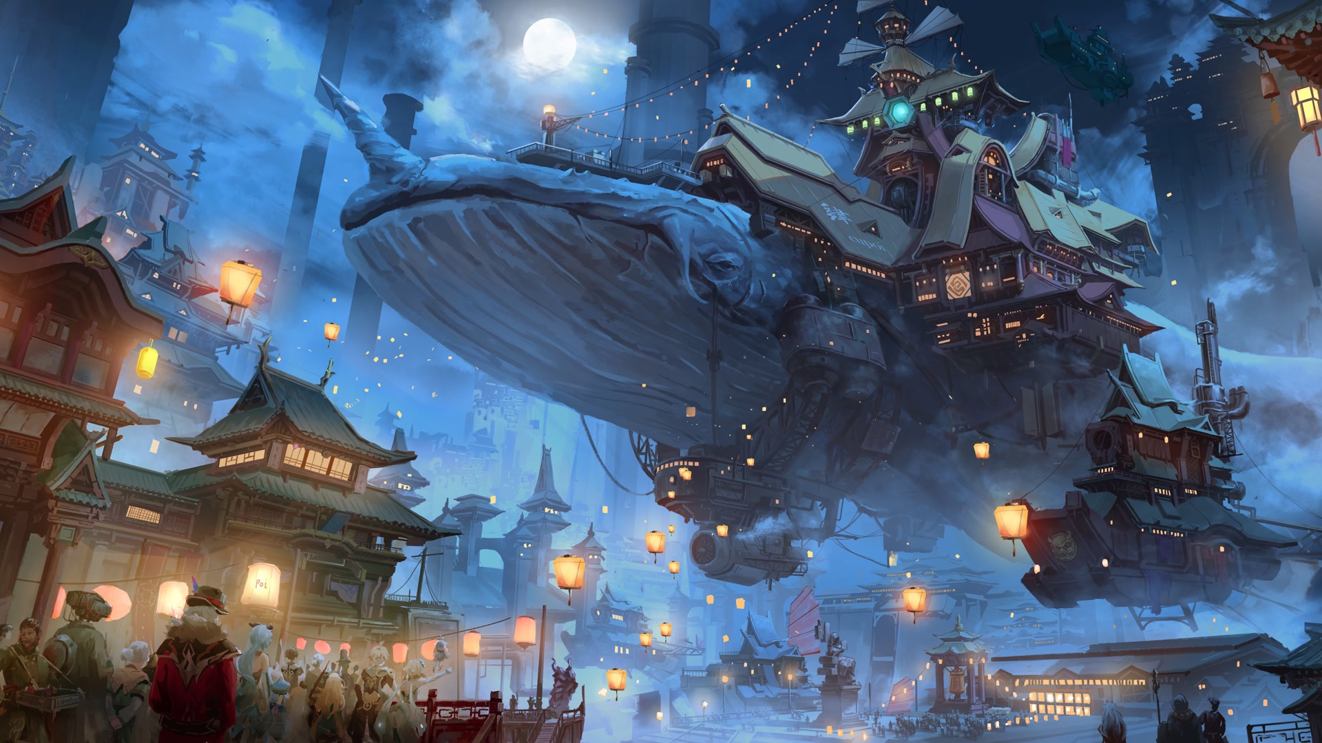 月夜浮空城