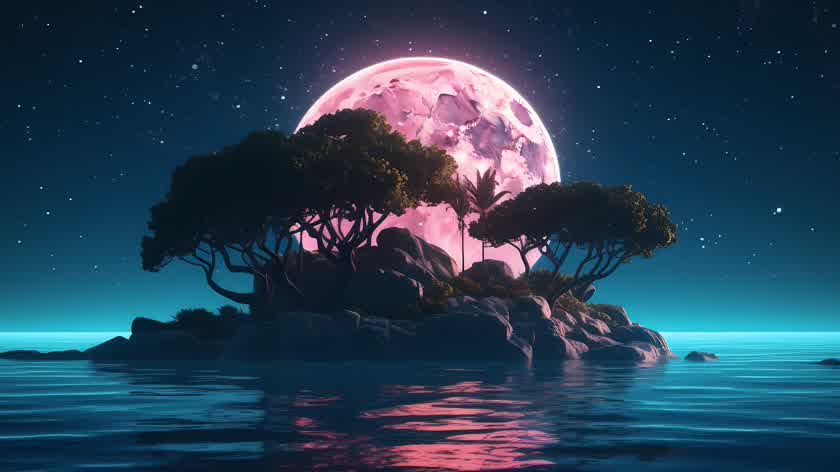 月映孤岛星河